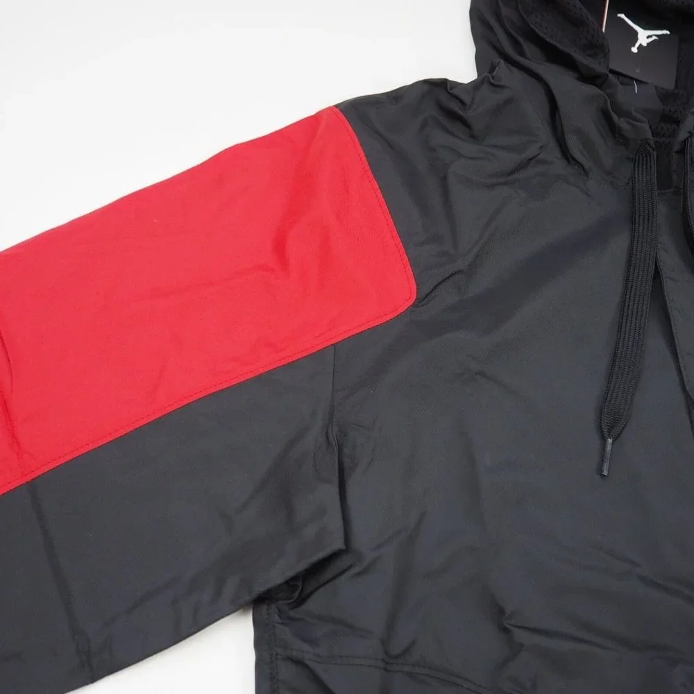Nike Air Jordan Retro 1 Woven Jacket Black Red Men Basketball - Picture 5 of 11